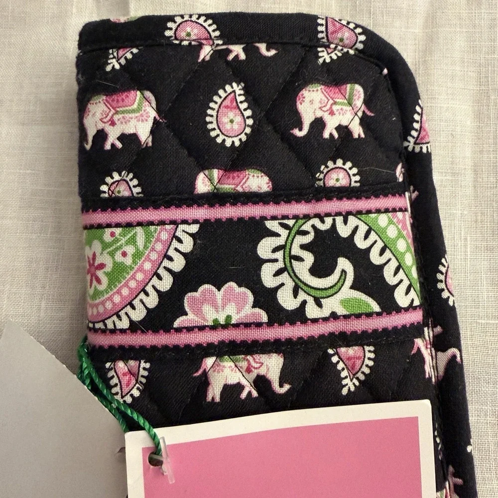 Vera Bradley Pink Elephants Black Eyeglass Case Retired NEW W tags Charming Pink